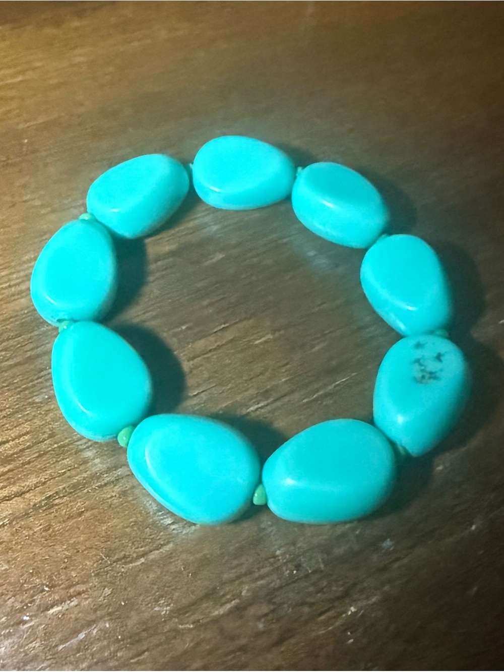 Turquoise Bead Stretch Bracelet